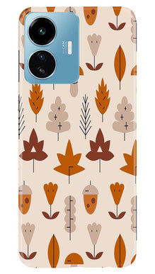 Leaf Pattern Art Mobile Back Case for iQOO Z6 Lite 5G  (Design - 132)