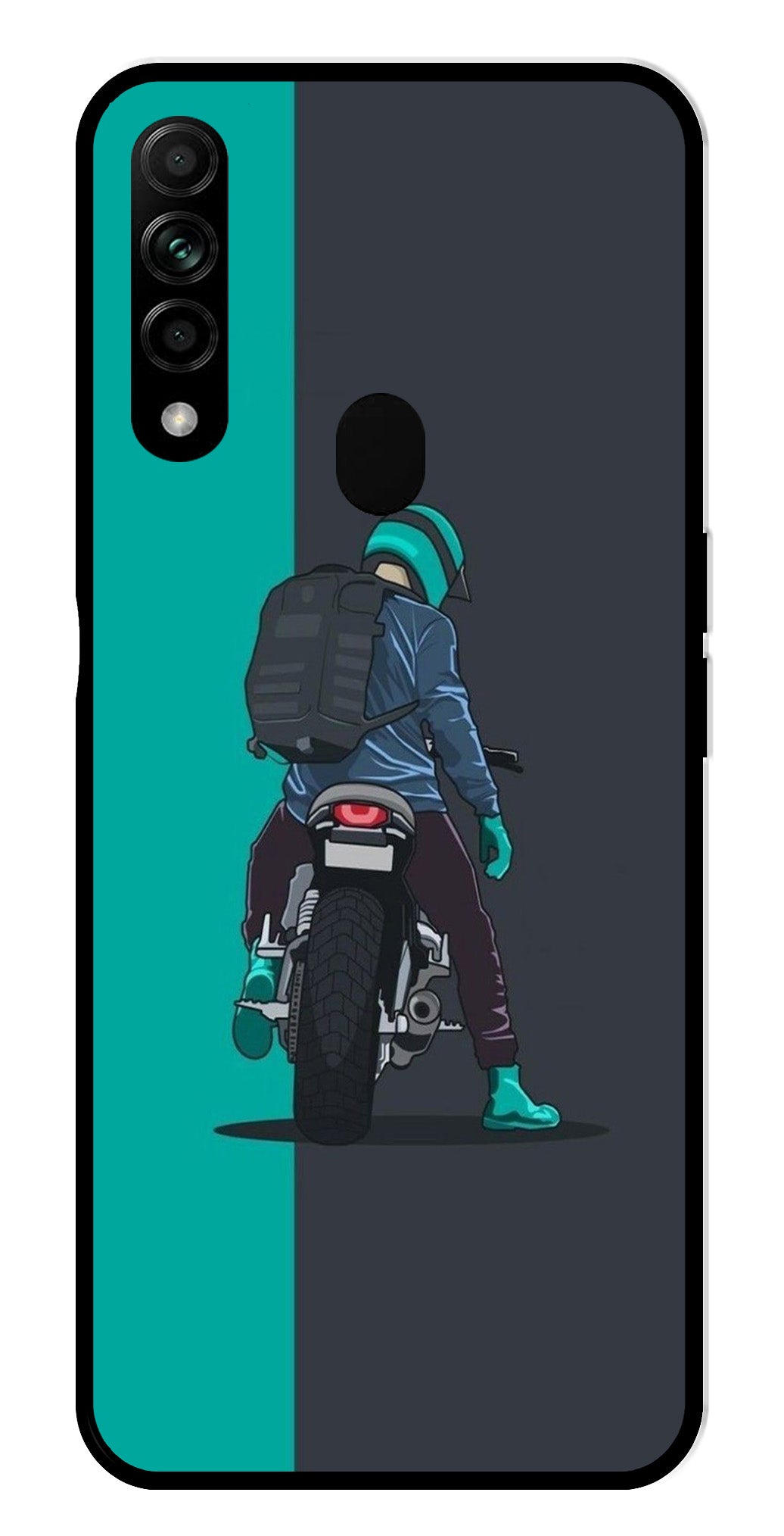 Bike Lover Metal Mobile Case for Oppo A31   (Design No -05)