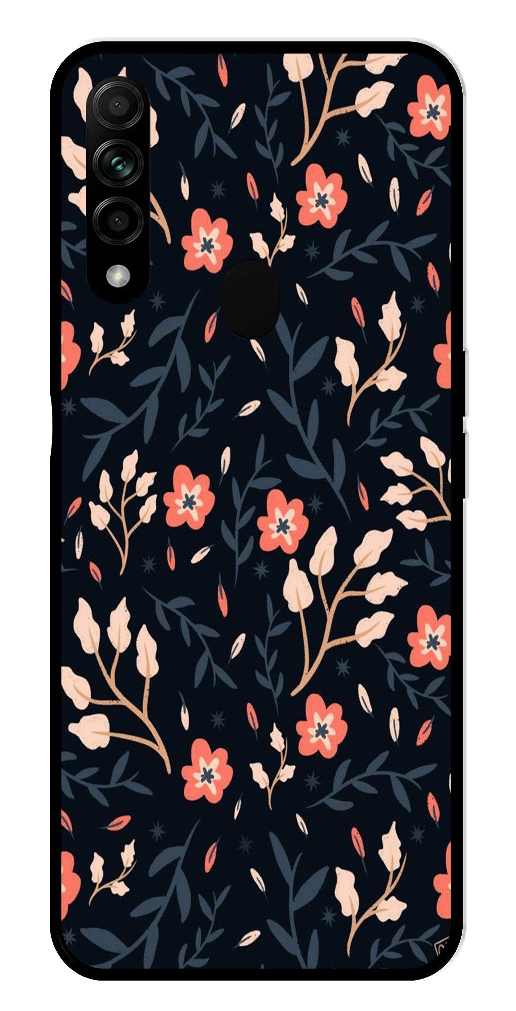 Floral Pattern Metal Mobile Case for Oppo A31   (Design No -10)