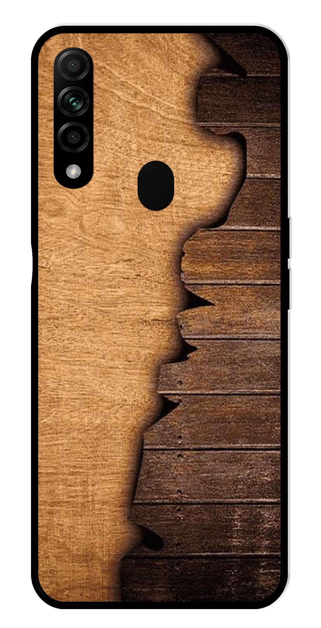 Wooden Design Metal Mobile Case for Oppo A31   (Design No -13)