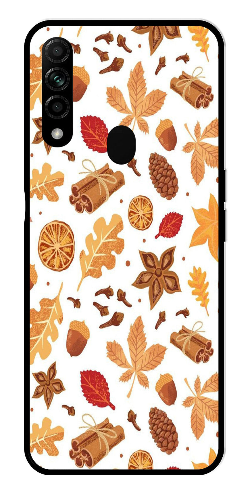 Autumn Leaf Metal Mobile Case for Oppo A31   (Design No -19)