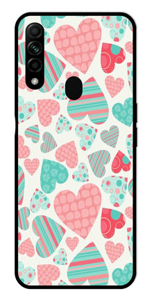 Hearts Pattern Metal Mobile Case for Oppo A31