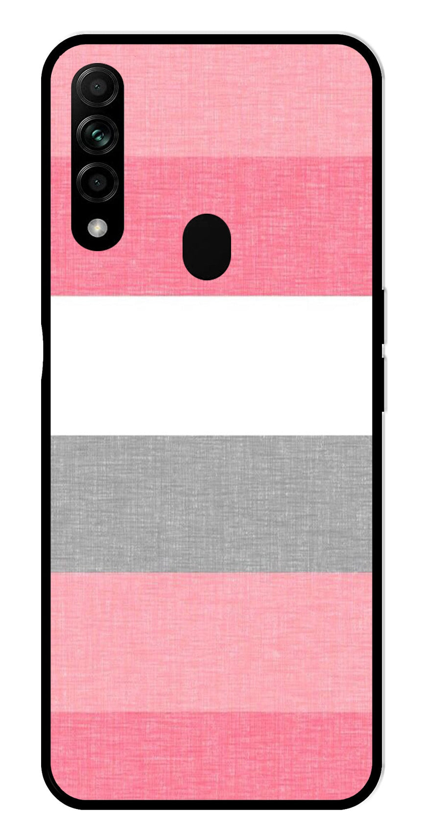 Pink Pattern Metal Mobile Case for Oppo A31   (Design No -23)