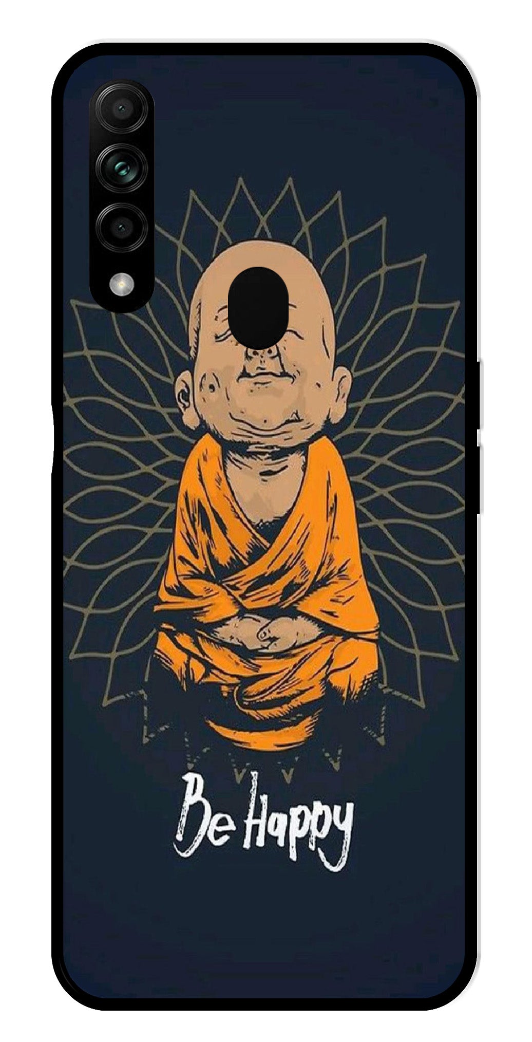 Be Happy Metal Mobile Case for Oppo A31   (Design No -27)