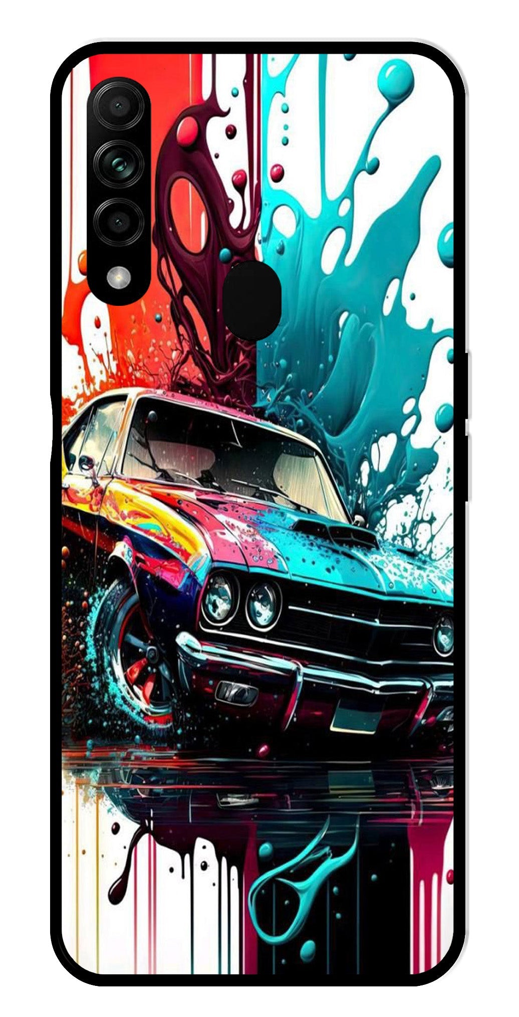 Vintage Car Metal Mobile Case for Oppo A31   (Design No -29)