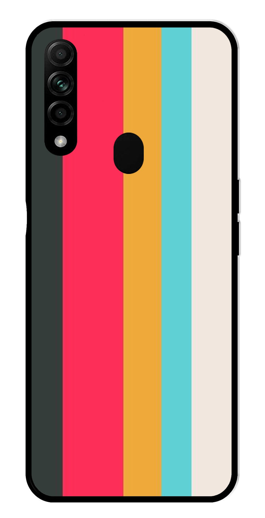 Muted Rainbow Metal Mobile Case for Oppo A31   (Design No -31)