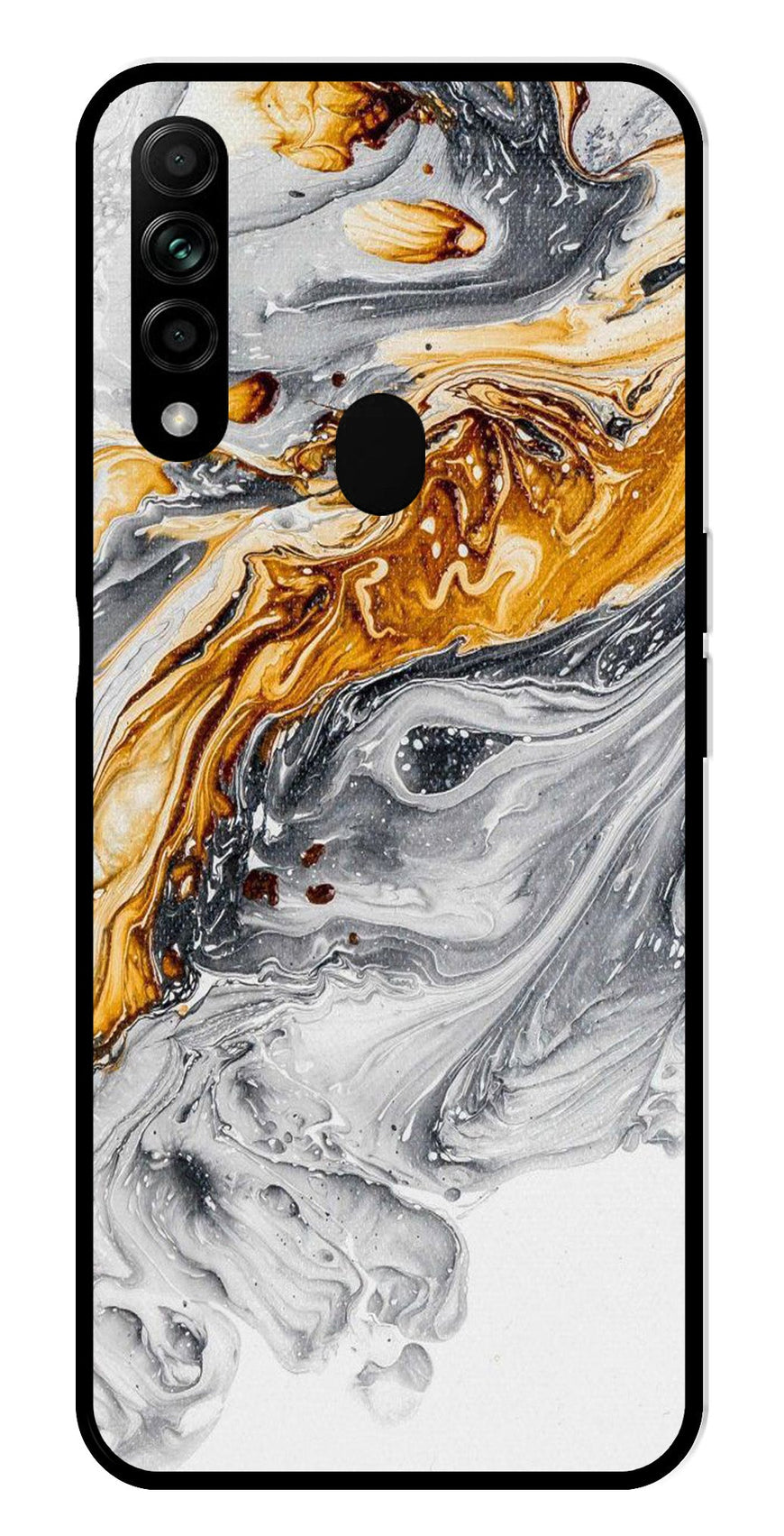 Marble Pattern Metal Mobile Case for Oppo A31   (Design No -36)