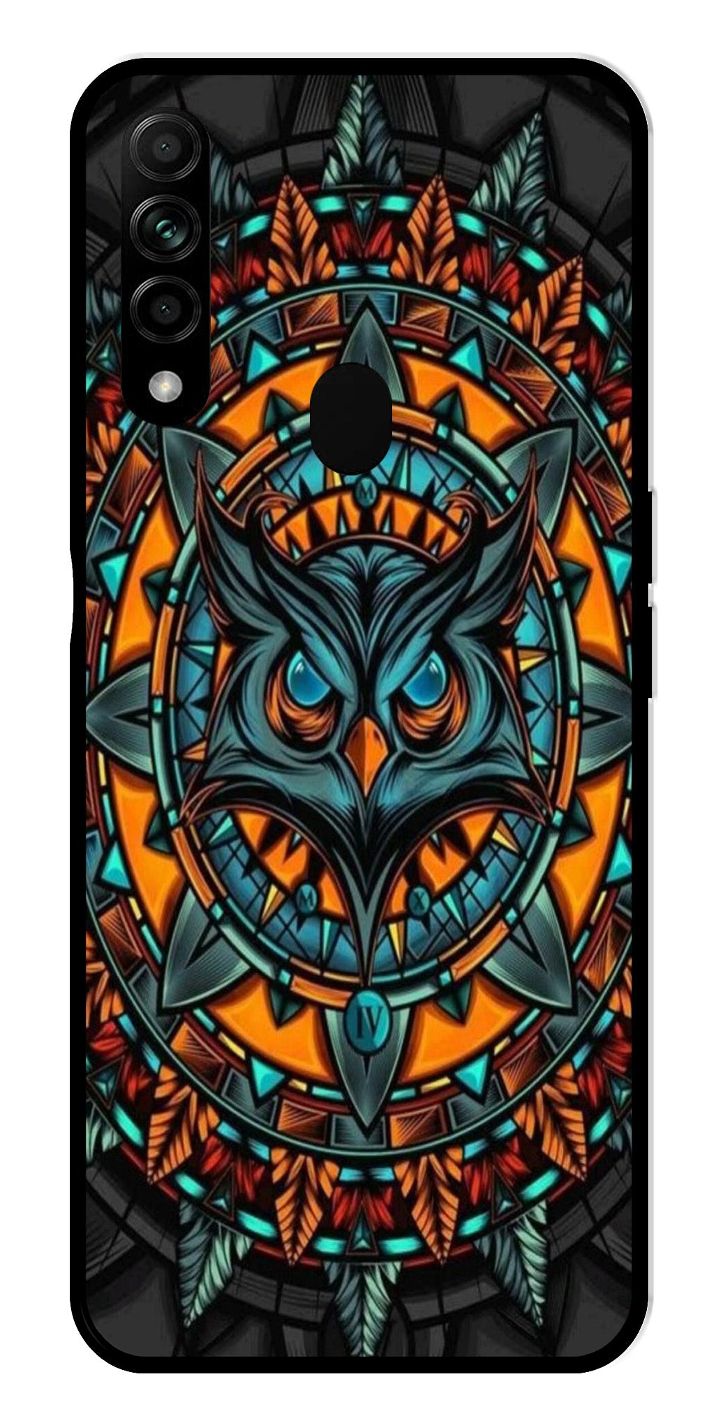 Owl Pattern Metal Mobile Case for Oppo A31   (Design No -42)