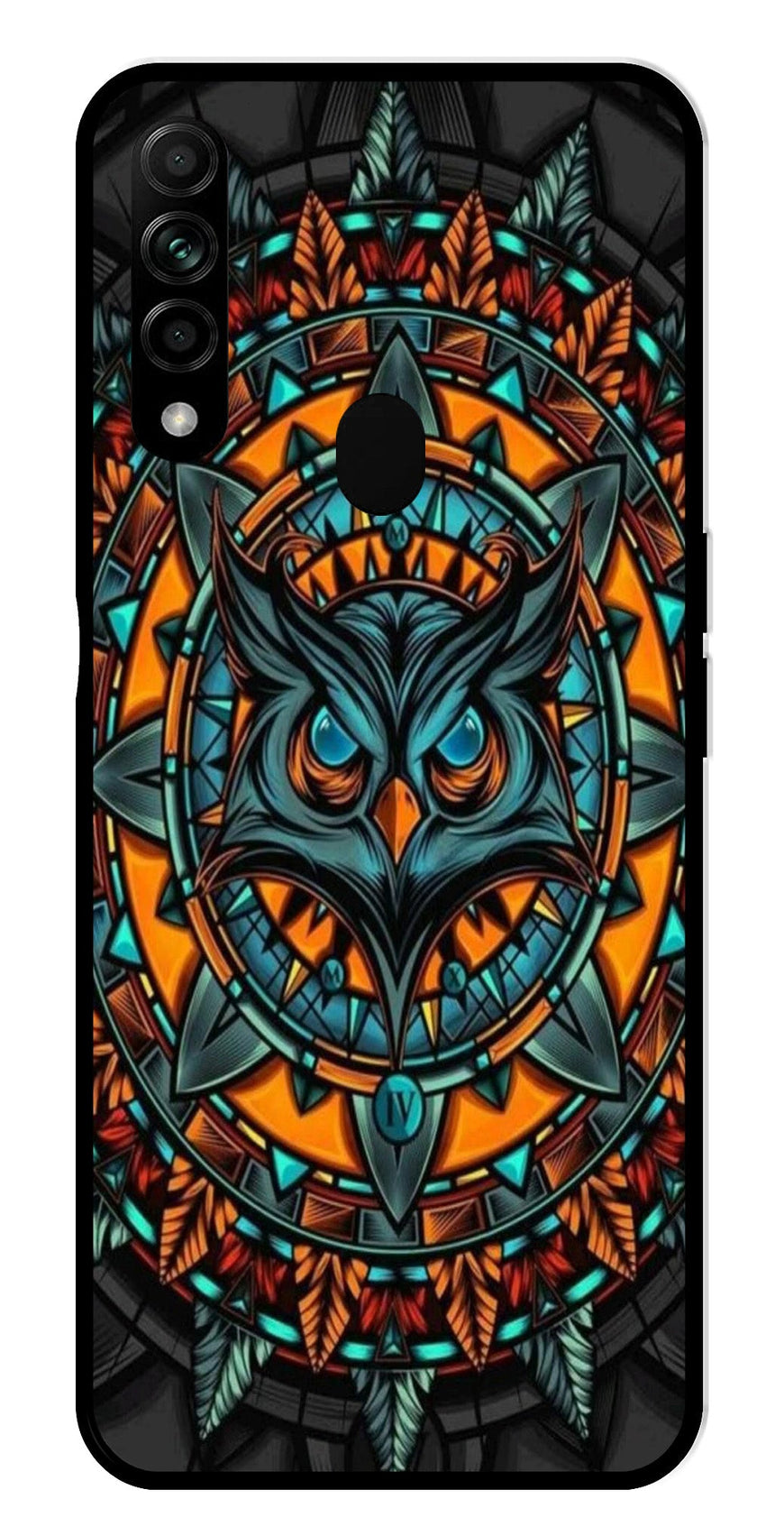 Owl Pattern Metal Mobile Case for Oppo A31   (Design No -42)