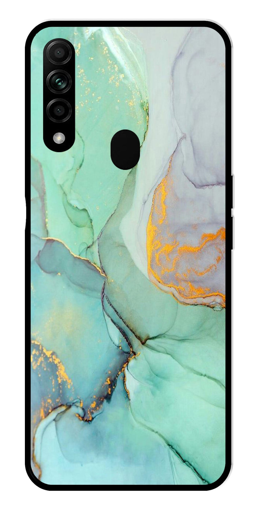 Marble Design Metal Mobile Case for Oppo A31   (Design No -46)