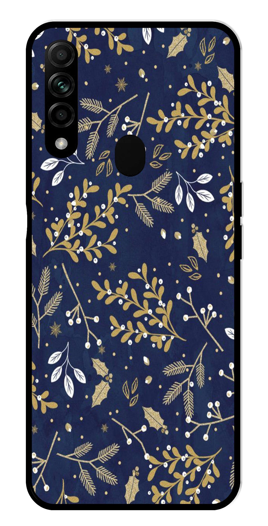 Floral Pattern  Metal Mobile Case for Oppo A31   (Design No -52)