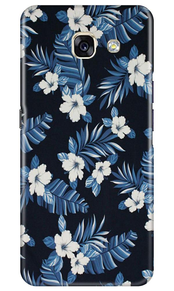 White flowers Blue Background2 Case for Samsung A5 2017