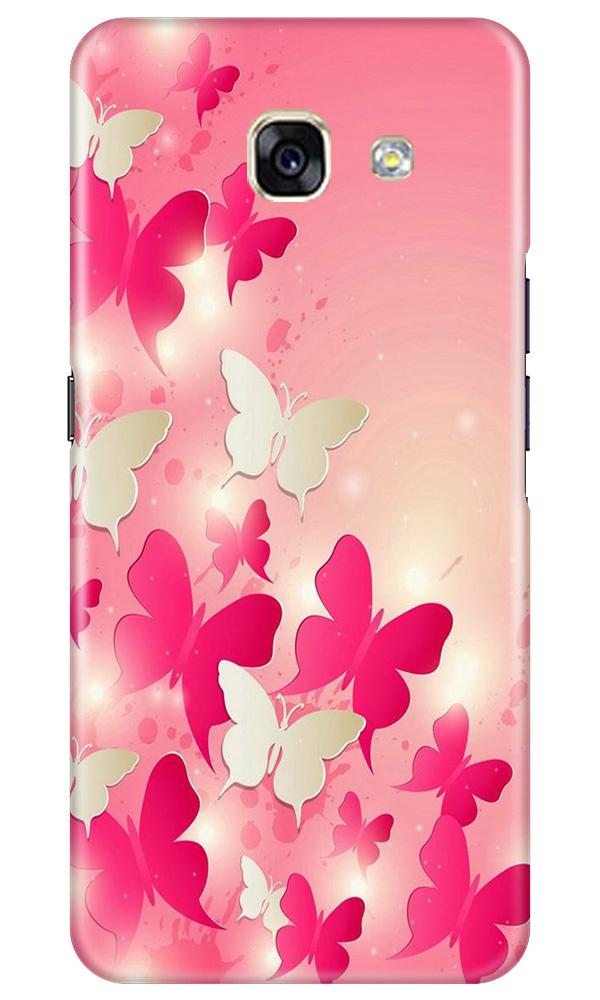 White Pick Butterflies Case for Samsung A5 2017