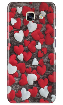 Red White Hearts Mobile Back Case for Samsung A5 2017  (Design - 105)