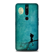 Moon cat Mobile Back Case for Oppo F11 Pro (Design - 70)