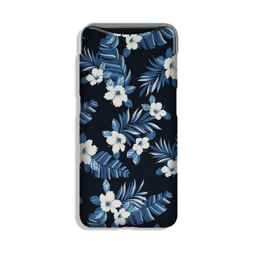 White flowers Blue Background2 Case for Oppo Find X