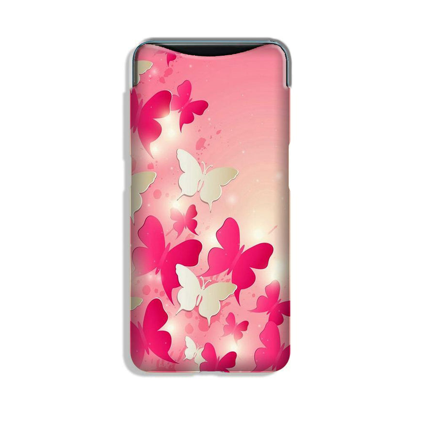 White Pick Butterflies Case for Oppo Find X