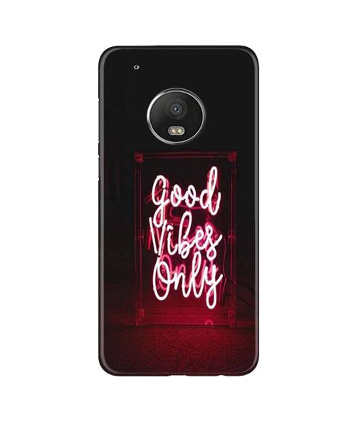 Good Vibes Only Mobile Back Case for Moto G5 (Design - 354)