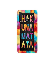Hakuna Matata Mobile Back Case for Moto G8 Plus (Design - 323)