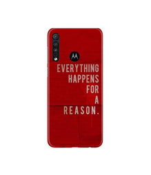 Everything Happens Reason Mobile Back Case for Moto G8 Plus (Design - 378)