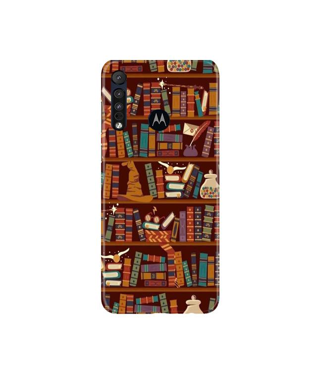 Book Shelf Mobile Back Case for Moto G8 Plus (Design - 390)