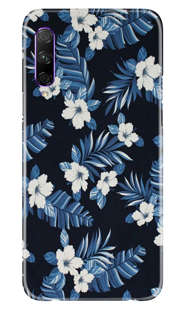 White flowers Blue Background2 Case for Huawei Y9s