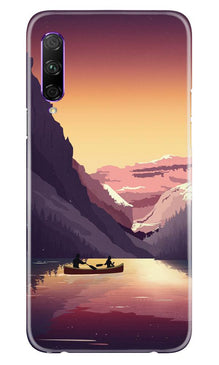 Mountains Boat Mobile Back Case for Honor 9x Pro (Design - 181)