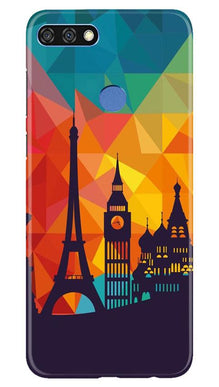 Eiffel Tower2 Mobile Back Case for Huawei 7C (Design - 91)