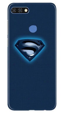 Superman Superhero Mobile Back Case for Huawei 7C  (Design - 117)