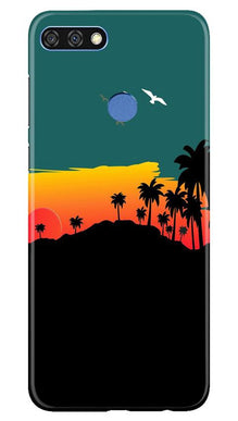 Sky Trees Mobile Back Case for Huawei 7C (Design - 191)