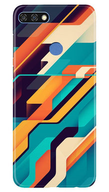 Modern Art Mobile Back Case for Huawei 7C (Design - 233)