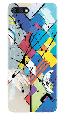 Modern Art Mobile Back Case for Huawei 7C (Design - 235)