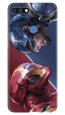 Ironman Captain America Mobile Back Case for Huawei 7C (Design - 245)