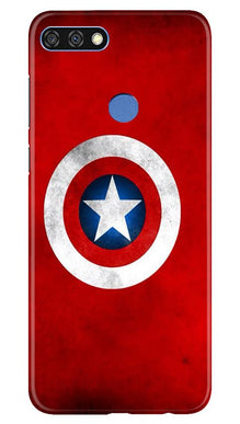 Captain America Mobile Back Case for Huawei 7C (Design - 249)