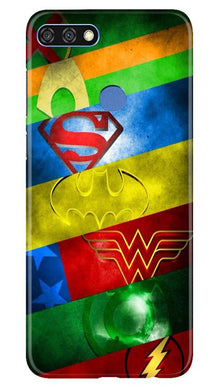 Superheros Logo Mobile Back Case for Huawei 7C (Design - 251)