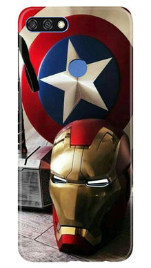 Ironman Captain America Mobile Back Case for Huawei 7C (Design - 254)