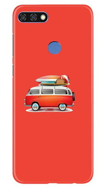 Travel Bus Mobile Back Case for Huawei 7C (Design - 258)