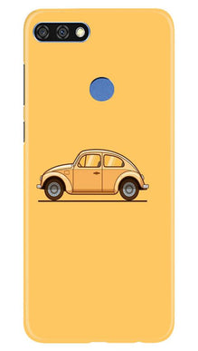 Vintage Car Mobile Back Case for Huawei 7C (Design - 262)