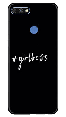 #GirlBoss Mobile Back Case for Huawei 7C (Design - 266)