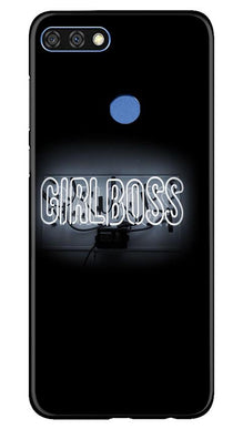 Girl Boss Black Mobile Back Case for Huawei 7C (Design - 268)