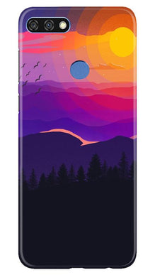 Sun Set Mobile Back Case for Huawei 7C (Design - 279)