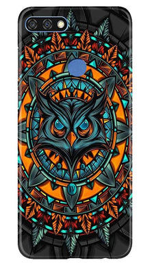 Owl Mobile Back Case for Huawei 7C (Design - 360)