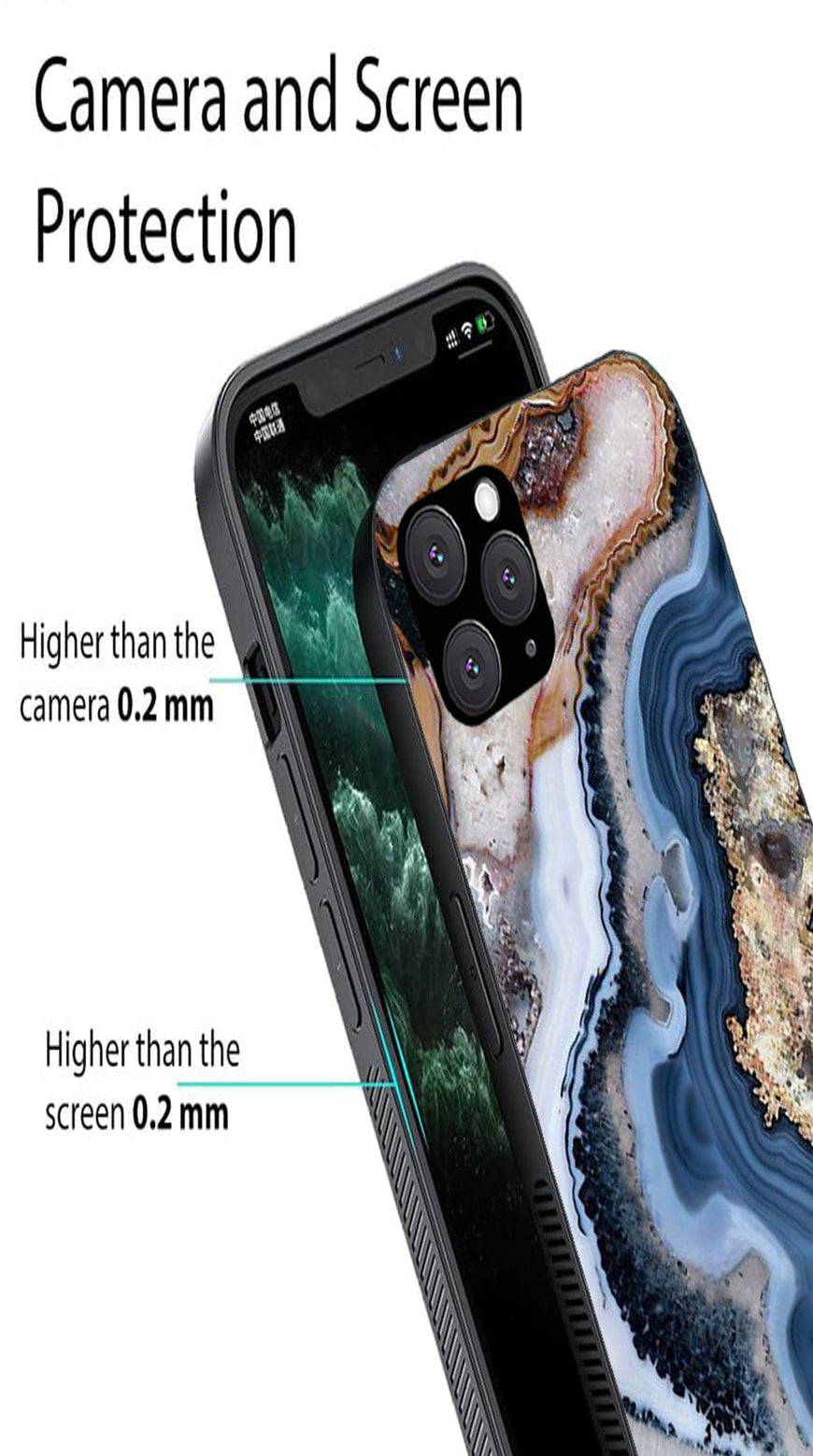 Marble Design Metal Mobile Case for iPhone 11 Pro Max