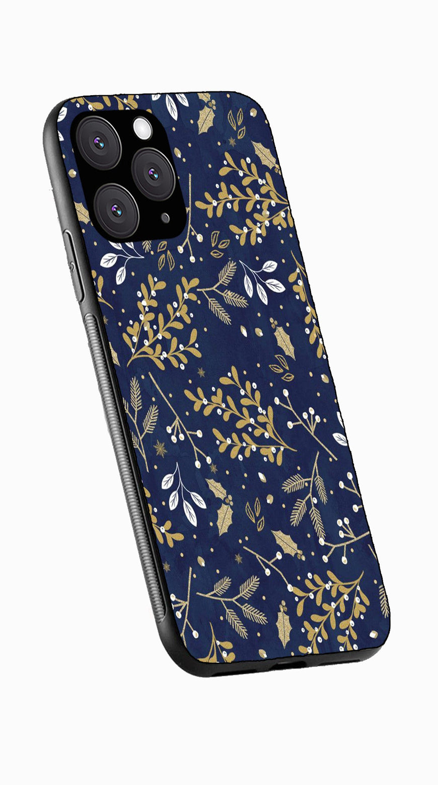 Floral Pattern  Metal Mobile Case for iPhone 11 Pro Max  (Design No -52)