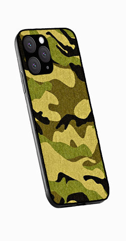 Army Pattern Metal Mobile Case for iPhone 13 Pro Max  (Design No -35)