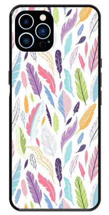 Colorful Feathers Metal Mobile Case for iPhone 13 Pro Max