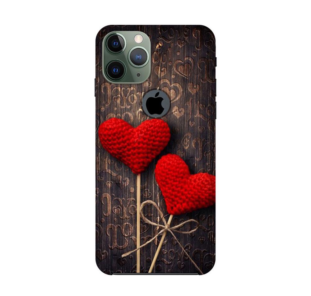 Red Hearts Case for iPhone 11 Pro Max logo cut