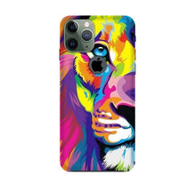 Colorful Lion Mobile Back Case for iPhone 11 Pro Max logo cut  (Design - 110)