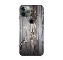 Wooden Look Mobile Back Case for iPhone 11 Pro Max logo cut  (Design - 114)