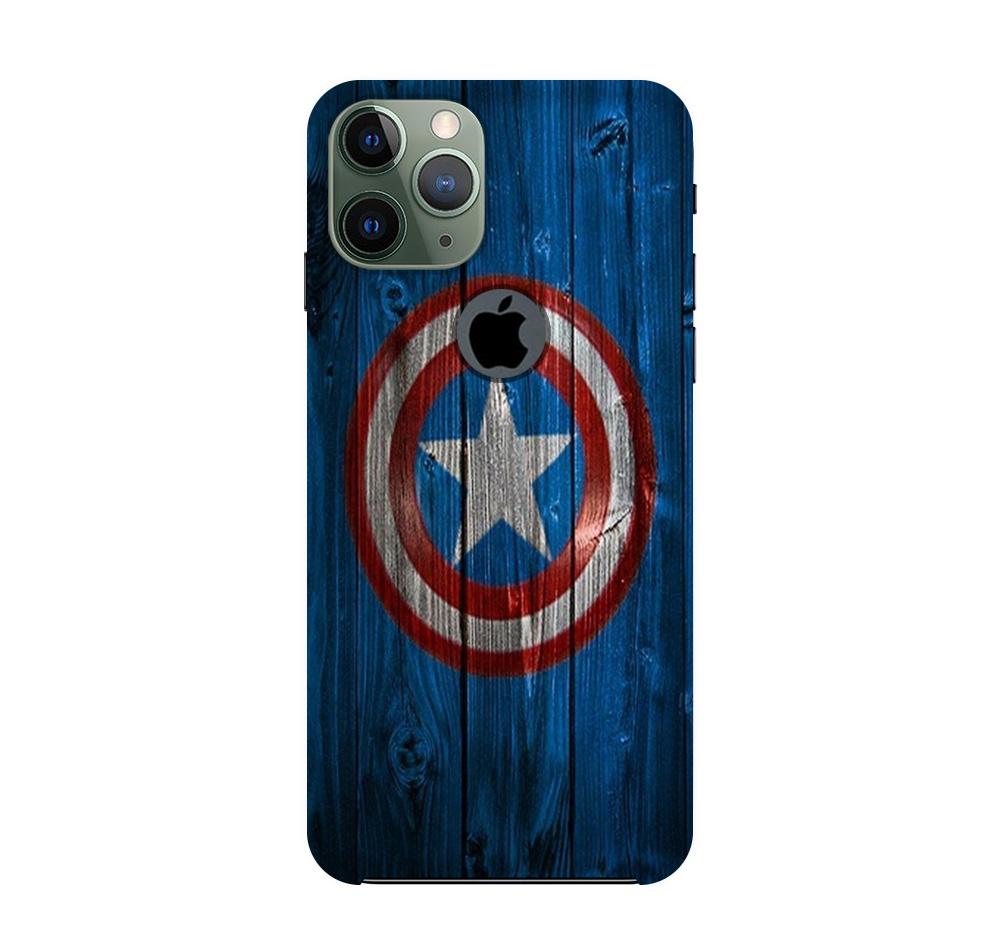 Captain America Superhero Case for iPhone 11 Pro Max logo cut(Design - 118)